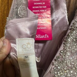 Beaded blush prom ball gown/ Formal